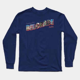 Greetings from Belgrade in Serbia Vintage style retro souvenir Long Sleeve T-Shirt